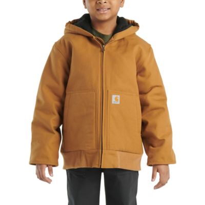 Carhartt Kids' Canvas Full-Zip Hooded Insulated Jacket