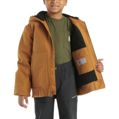 Image showing  Kids' Canvas Full-Zip Hooded Insulated Jacket