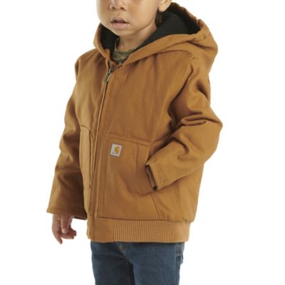 Image showing  Toddler Boys' Full-Zip Insulated Hooded Canvas Jacket