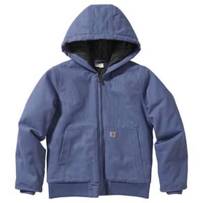 Carhartt Full-Zip Insulated Hooded Canvas Jacket Carhartt Childrens Full Zip Coat