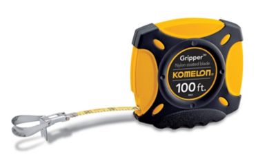Komelon 3/8 in. x 100 ft. Gripper Closed Case Steel Tape Measure