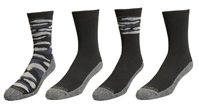 Columbia Sportswear Men's Moisture Control Boot Socks, Camo, 4 Pair, RCS859MTRBK14PR