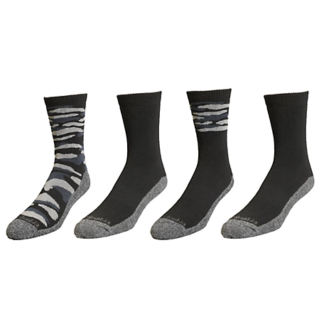 Columbia Sportswear Men's Moisture Control Boot Socks, Camo, 4 Pair, RCS859MTRBK14PR