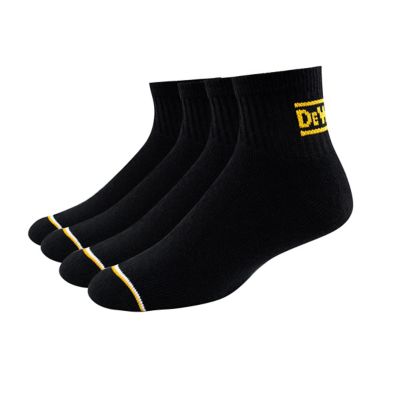 DeWALT Men's Sports Quarter Socks, 4-Pack