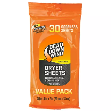 Dead Down Wind Scent Control Dryer Sheets Value Pack 30 ct Scent Control & Elimination