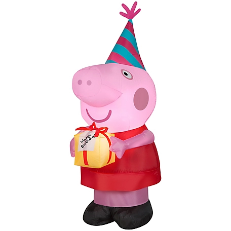 Gemmy Airblown Peppa Pig with Birthday Cake Inflatable