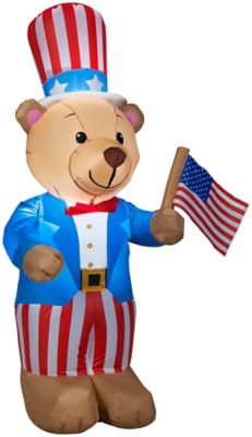 Gemmy Airblown Inflatable Uncle Sam Bear G 48057 At Tractor Supply Co