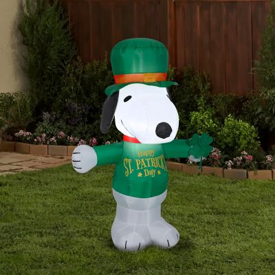Image showing  Airblown St. Patrick's Day Snoopy Inflatable