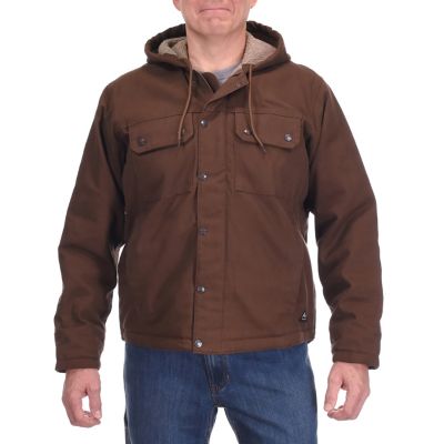 Ridgecut Men's Sherpa-Lined Super-Duty Sanded Duck Hooded Jacket