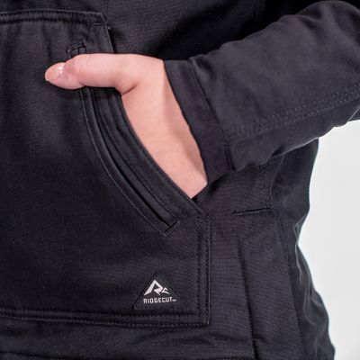 Image showing  Women's Max-Range Flex Sanded Duck Sherpa-Lined Hooded Jacket