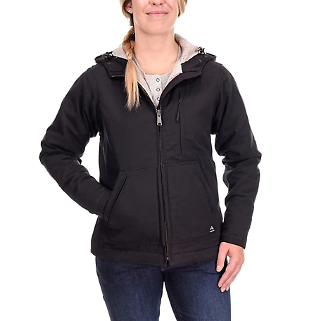 Ridgecut Women's Max-Range Flex Sanded Duck Sherpa-Lined Hooded Jacket