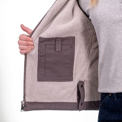 Image showing  Women's Max-Range Flex Sanded Duck Sherpa-Lined Hooded Jacket