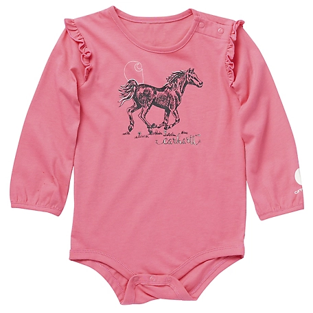 Carhartt Infant Girls' Long-Sleeve Farm Animal Bodysuit
