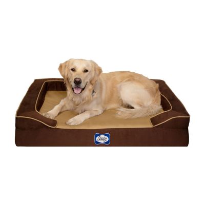Sealy Lux Premium Orthopedic Memory Foam Bolster Dog Bed with