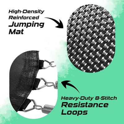 Image showing 5 th Moxie Pumpkin-Shaped Outdoor Trampoline Set with Premium Top-Ring Frame Safety Enclosure, 8 ft., Grey