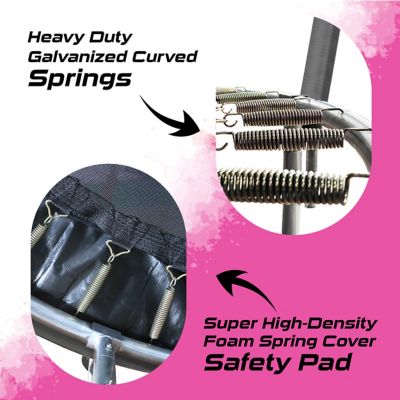 Image showing  Pumpkin-Shaped Outdoor Trampoline Set with Premium Top-Ring Frame Safety Enclosure, 10 ft., Charcoal