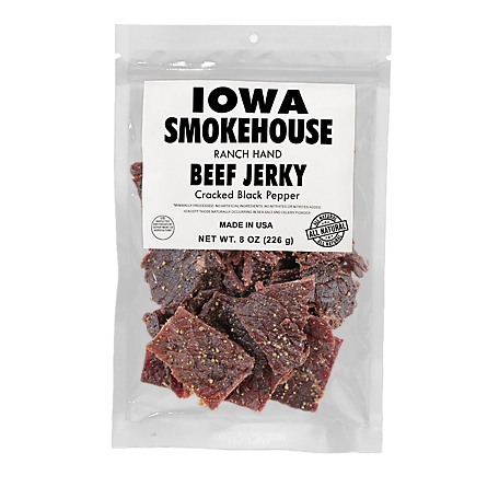 Iowa Smokehouse Cracked Black Pepper Beef Jerky, 8 oz.