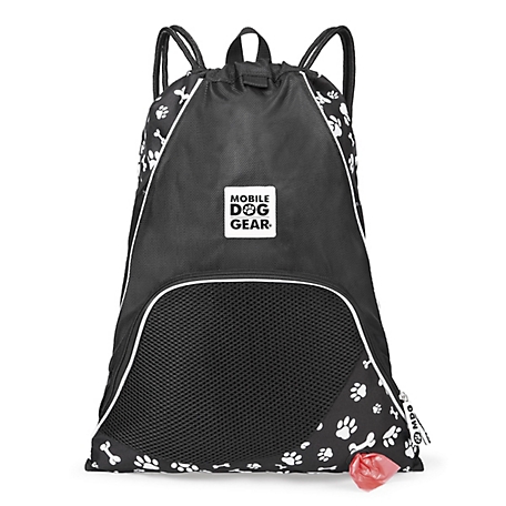 Mobile Dog Gear Dogssentials Travel Drawstring Cinch Sack, Black Paw at  Tractor Supply Co.