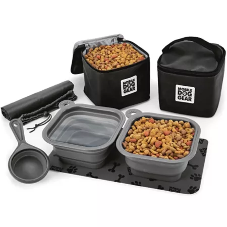 Mobile Dog Gear Dine Away Travel Dog Food Set Pet Portable Water & Food Containers