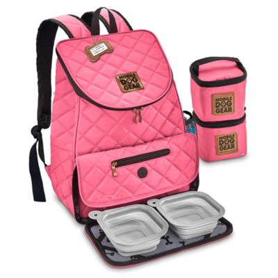 Mobile Dog Gear Weekender Dog Travel Backpack, 13 in. x 16 in. x 7 in., Pink