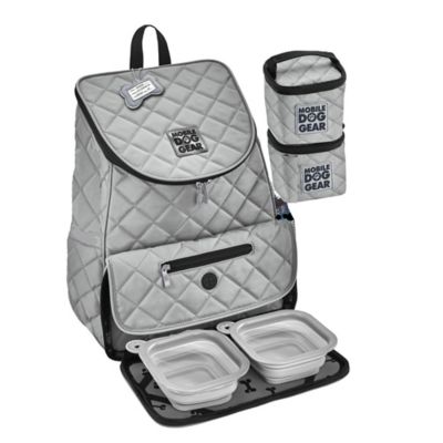 Mobile Dog Gear Weekender Dog Travel Backpack, 13 in. x 16 in. x 7 in., Gray