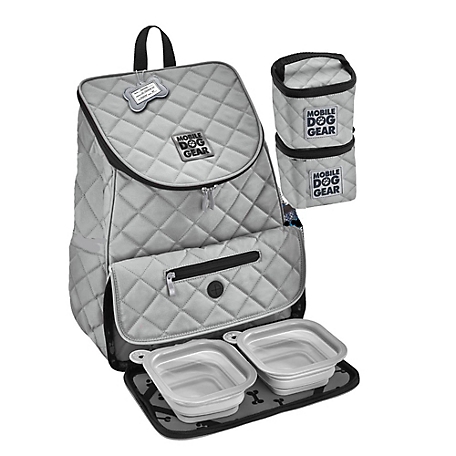Mobile Dog Gear Weekender Dog Travel Backpack, 13 in. x 16 in. x 7 in., Gray