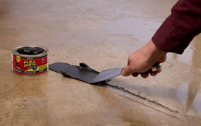 Image showing  Flex Paste 1 lb. Black All Purpose Strong Flexible Watertight Multi-Purpose Sealant, 4 pack