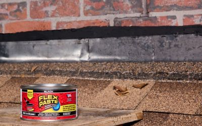 Image showing 5 th Flex Seal Flex Paste 1 lb. Black All Purpose Strong Flexible Watertight Multi-Purpose Sealant, 4 pack