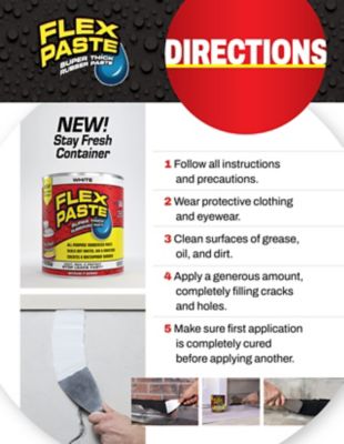 Image showing 9 th Flex Seal Flex Paste 1 lb. Black All Purpose Strong Flexible Watertight Multi-Purpose Sealant, 4 pack