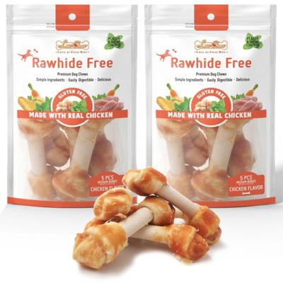 LuvChew Grain and Rawhide-Free Medium Chicken and Vegetables Flavor Dog Bone Chew Treats, 5 ct., 2-Pack