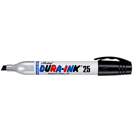 MARKAL Dura-Ink 25 Medium Chisel Tip Permanent Ink Markers, 2-Pack