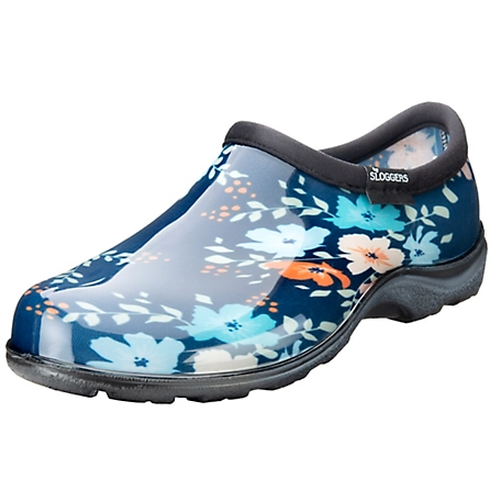 Sloggers Women's Rain and Garden Shoes, Floral Fun Blue