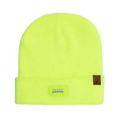 Ultra Reflective Hi Vis Cable Twist Turn Up Beanie Hat 
