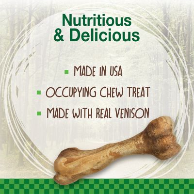 Image showing  Healthy Edibles WILD Natural Long Lasting Venison Flavor Dog Chew Treats Wild Bone Large (Pack of 1)