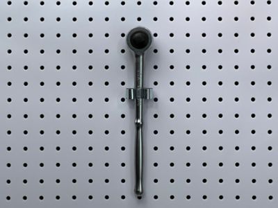 Image showing  1/2 in. to 1 in. Hold Range Standard Spring Clip for 1/8 in. and 1/4 in. Pegboard, 3 Pack