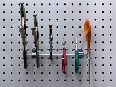 Image showing  9 in. W Multi-Ring Tool Holder for 1/8 and 1/4 in. Pegboard