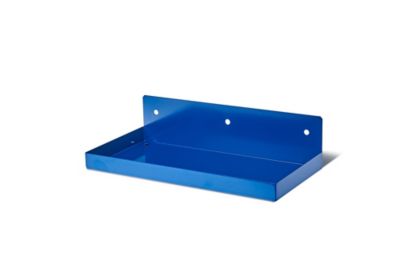 Triton Products 12 in. W x 6 in. D Blue Epoxy Coated Steel Pegboard Shelf for 1/8 in. and 1/4 in. Pegboard