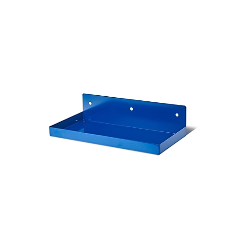 Triton Products 12 in. W x 6 in. D Blue Epoxy Coated Steel Pegboard Shelf for 1/8 in. and 1/4 in. Pegboard