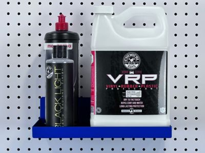 Image showing  12 in. W x 6 in. D Blue Epoxy Coated Steel Pegboard Shelf for 1/8 in. and 1/4 in. Pegboard