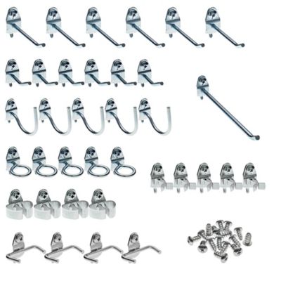 Triton Products 36 pc. Zinc Plated Steel DuraHook Assortment for 1/8 in. and 1/4 in. Pegboard