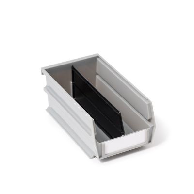 Image showing  ABS Plastic Bin Dividers for 3-220 Bins, 7 in., Black, 6-Pack