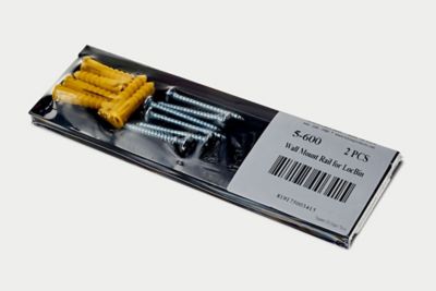 Image showing  ABS Plastic Bin Wall Hangers with Hardware, 8-3/4 in., 2-Pack