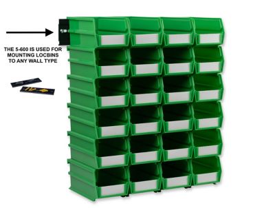 Image showing  ABS Plastic Bin Wall Hangers with Hardware, 8-3/4 in., 2-Pack