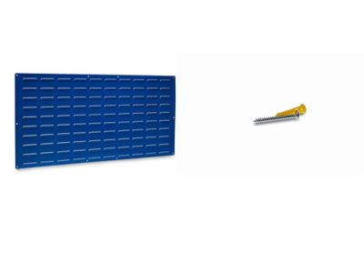 Triton Products 48 in. x 24 in. 18 Gauge Blue Epoxy-Coated Louvered Panel for Storing Plastic Hanging Bins