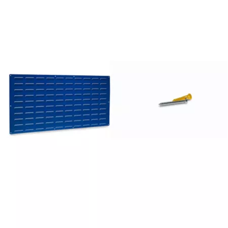 Triton Products 18 Gauge Blue Epoxy Coated Louvered Panel 48 in x 24 in for Storage of Plastic Hanging Bins Storage Bins