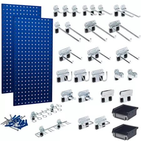 Triton Products (2) 18 x 36 x 9/16 in Blue Steel Square Hole Tool Pegboards LB18-BKIT Pegboards