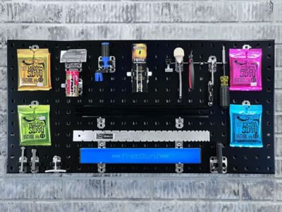 Image showing  18 x 36 x 9/16 in. Steel Square Hole Tool Pegboards, Black, 2 pc., LB18-BKKIT