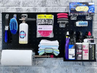 Image showing  18 x 36 x 9/16 in. Steel Square Hole Tool Pegboards, Black, 2 pc., LB18-BKKIT