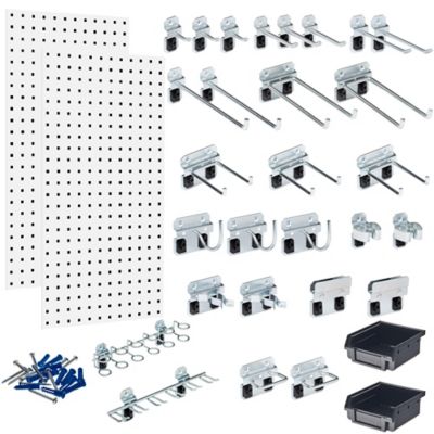 Triton Products (2) 18 in. x 36 in. x 9/16 in. Steel Square Hole Tool Pegboards, LB18-CK