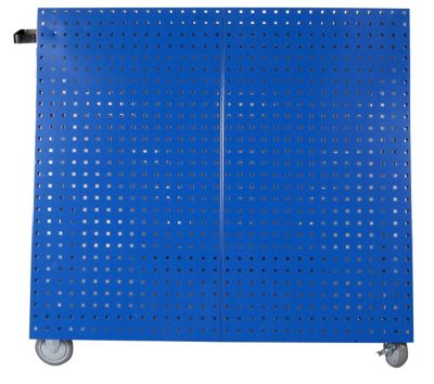 Image showing  36.75 in. x 39.25 in. x 21.25 in. Anodized Aluminum Frame Mobile Tool Cart with Tray